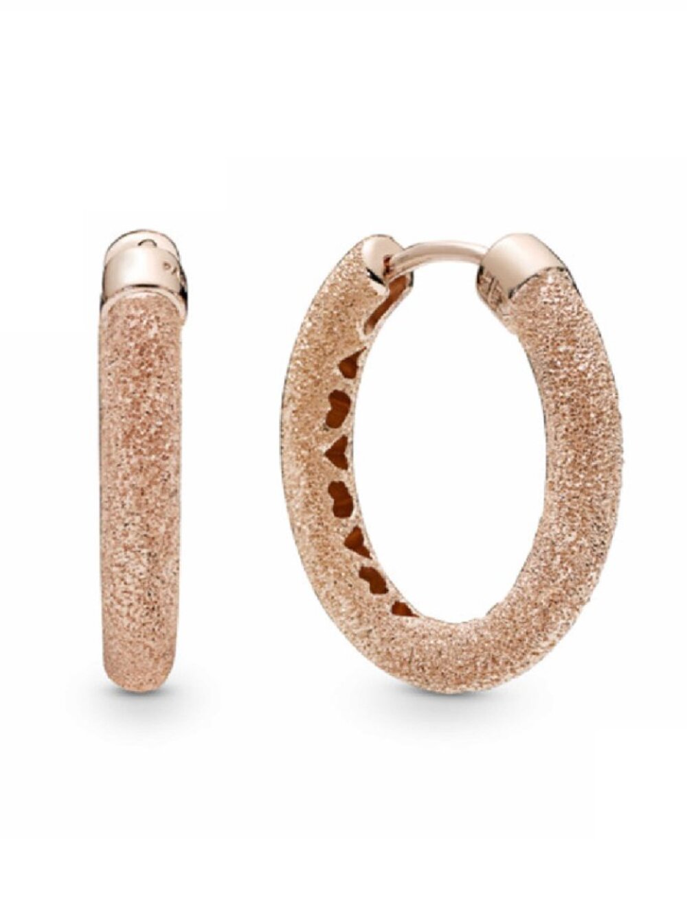 Rose Matte Brilliance Hoop Earrings